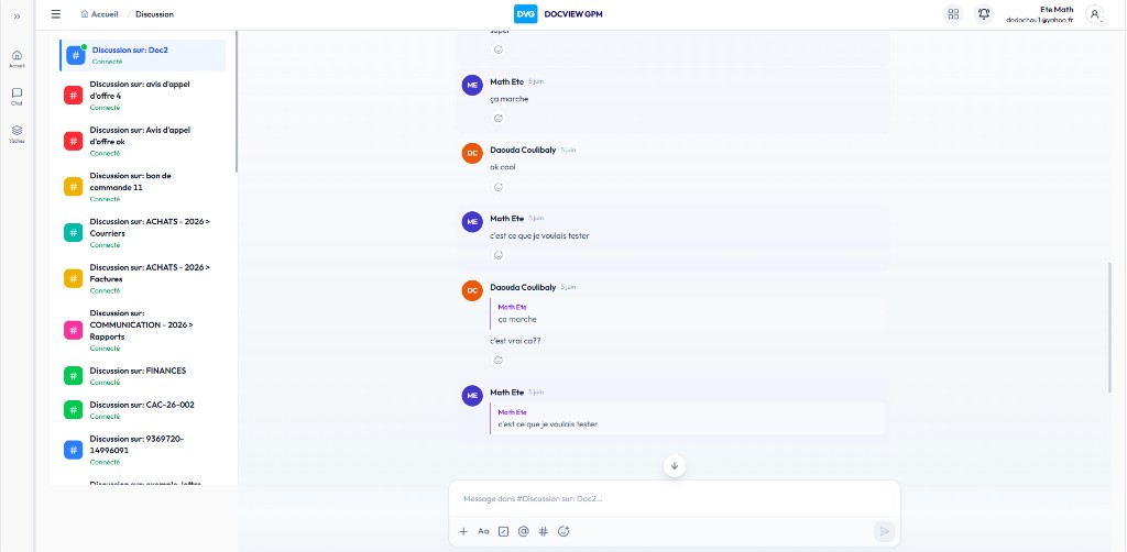 Espace discussion BPM
